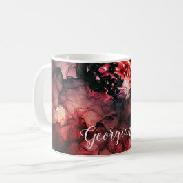 Taza De Café Nombre personalizado Eerie Bloon Moon Halloween Al