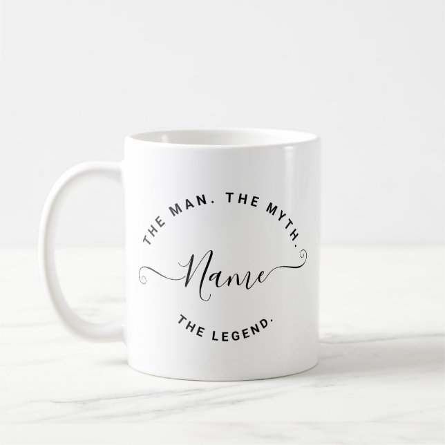 Taza De Café Nombre Personalizado El Hombre El Mito La Leyenda (Izquierda)