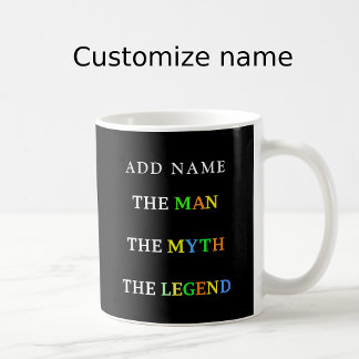 Taza De Café Nombre Personalizado El Hombre El Mito La Leyenda