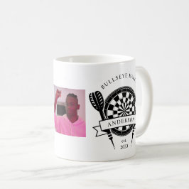 Taza De Café Nombre personalizado en blanco y negro Photo Dart 