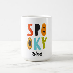 Taza De Café Nombre personalizado espeluznante de Halloween