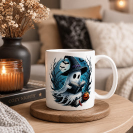 Taza De Café Nombre personalizado fantasma espeluznante de Hall