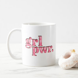 Taza De Café Nombre personalizado feminista del poder del Chica