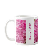 Nombre Personalizado Flor de Hortensia Rosa Foto