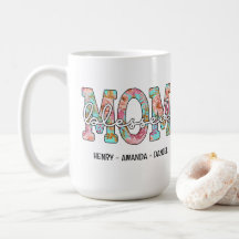 Nombre personalizado Floral Blessed Mom