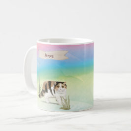 Taza De Café Nombre personalizado gato exótico de pelo corto ma