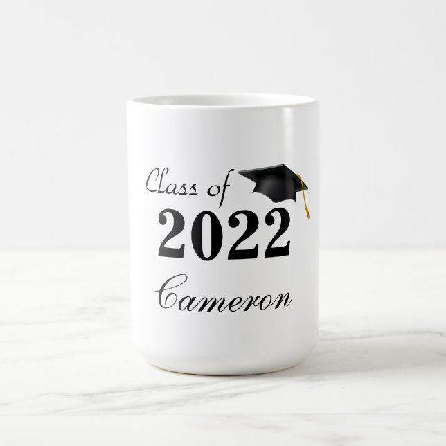 Taza De Café Nombre personalizado Grad Mug (Centro)