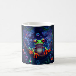 Taza De Café Nombre personalizado Hippie Peace Psychedelic Tree