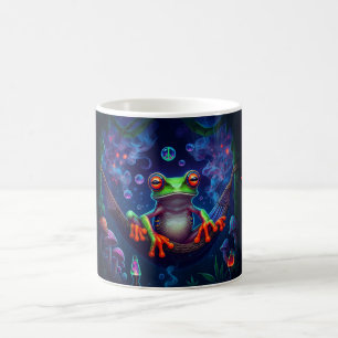 Taza De Café Nombre personalizado Hippie Peace Psychedelic Tree