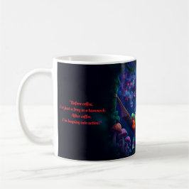 Taza De Café Nombre personalizado Hippie Peace Psychedelic Tree
