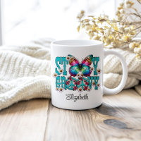 Nombre personalizado hippie Stay Groovy Turquoise
