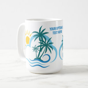 Taza De Café Nombre personalizado Islas tropicales
