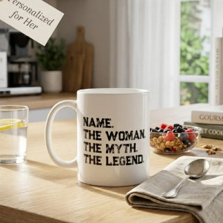 Taza De Café Nombre Personalizado La Mujer El Mito La Leyenda