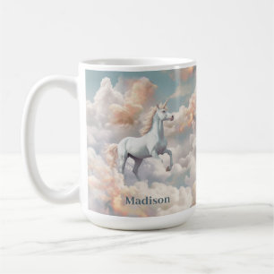 Taza De Café Nombre personalizado lindo unicornio