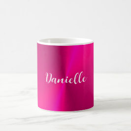 Taza De Café Nombre personalizado metalizado falso brillante ro