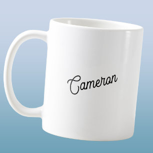Taza De Café Nombre Personalizado Moderno