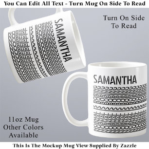 Taza De Café Nombre personalizado moderno mensaje oculto Normal
