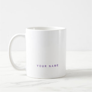Taza De Café Nombre personalizado moderno minimalista, texto y 