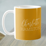 Taza De Café Nombre personalizado moderno simple<br><div class="desc">Nombre Personalizado Modern Simple Mug de Ricaso - fácil añadir tu propio nombre y apellido a esta elegante taza de café. con acoplamiento tipográfico</div>
