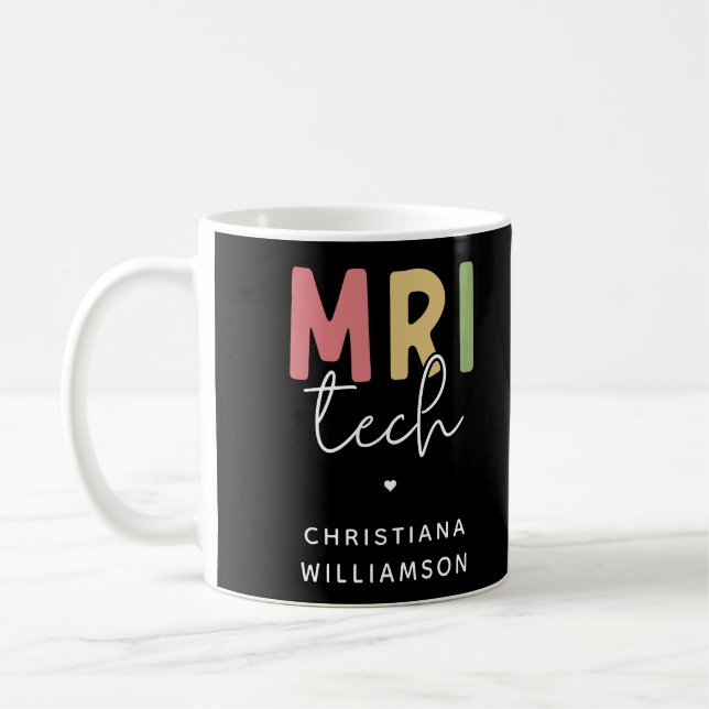 Taza De Café Nombre personalizado MRI Tech | Regalos Tecnológic (Izquierda)