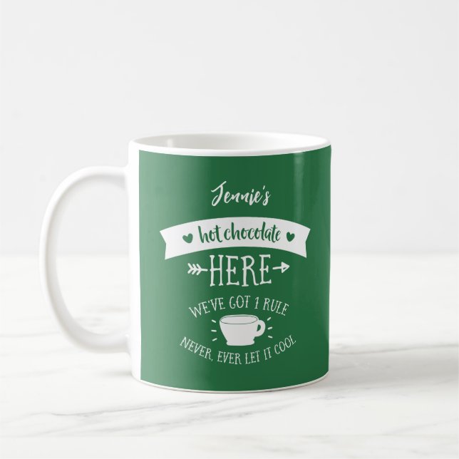 Taza De Café Nombre personalizado Mug de chocolate caliente ver (Izquierda)