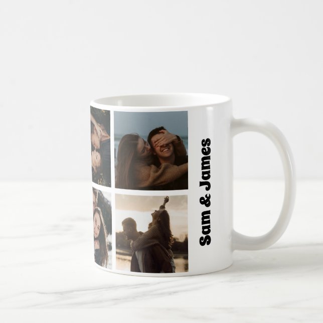Taza De Café nombre personalizado mug, pareja personalizada mug (Derecha)