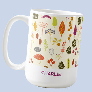 Taza De Café Nombre Personalizado Naturaleza Bosque Forestal