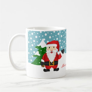 Taza De Café Nombre Personalizado Navidad Papá Noel Navidad