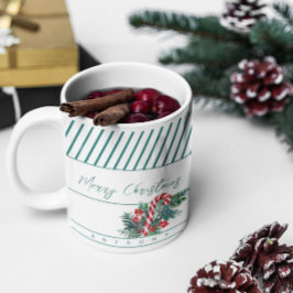 Taza De Café Nombre personalizado | Navidades Candy Cane y Gree