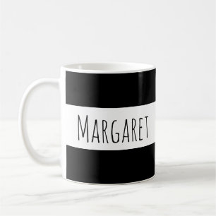 Taza De Café Nombre personalizado negro personalizado personali
