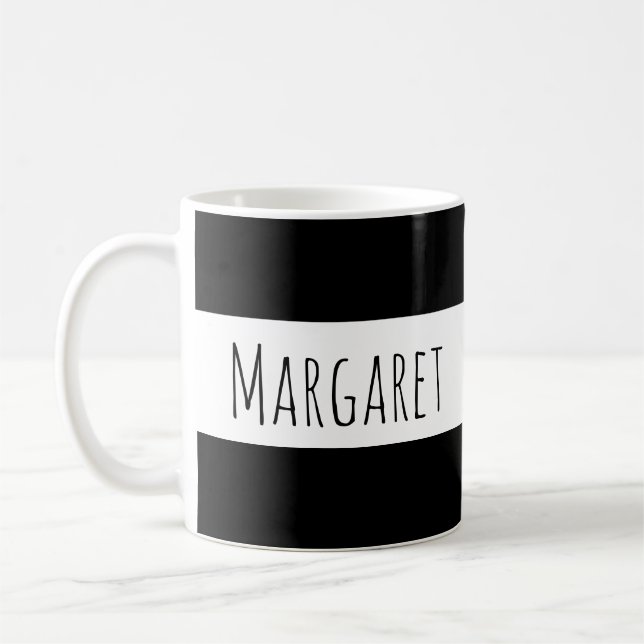 Taza De Café Nombre personalizado negro personalizado personali (Izquierda)