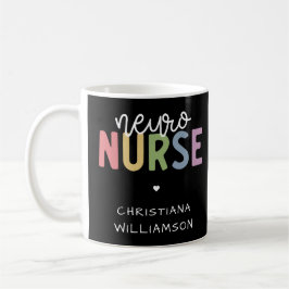 Taza De Café Nombre personalizado Neuro Enfermero Neurociencia 