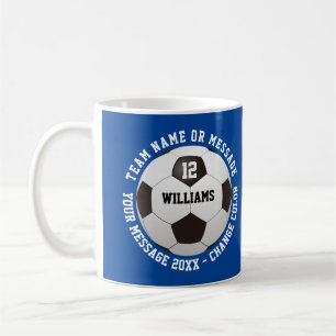 Taza De Café Nombre personalizado Número Equipo Nombre Balón de