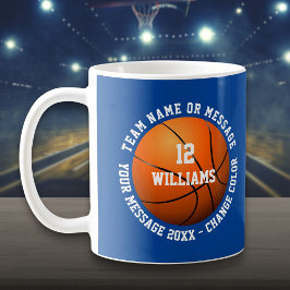 Taza De Café Nombre personalizado Número Equipo Nombre Balonces