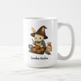 Taza De Café Nombre personalizado o texto con Bunny Bakery