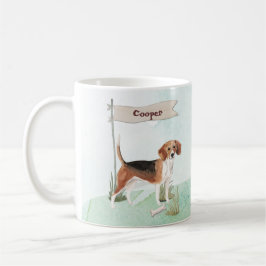 Taza De Café Nombre personalizado Perro Mascota Beagle