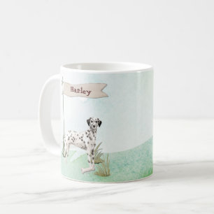 Taza De Café Nombre personalizado perro Mascota dálmata