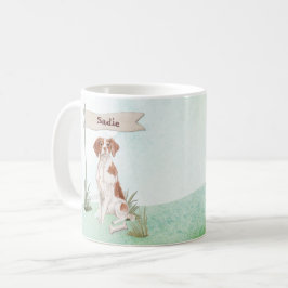 Taza De Café Nombre personalizado Perro Mascota de Bretaña