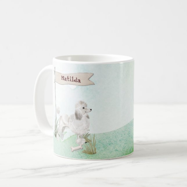 Taza De Café Nombre personalizado perro Mascota de cangrejo bla (Anverso izquierdo)