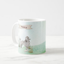 Taza De Café Nombre personalizado perro Mascota de cangrejo gri