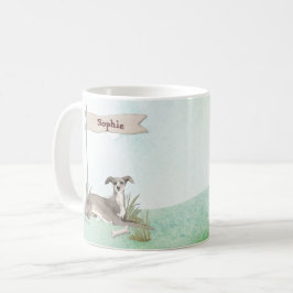 Taza De Café Nombre personalizado: perro Mascota de Greyhound i
