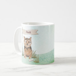 Taza De Café Nombre personalizado Perro Mascota Norfolk Terrier