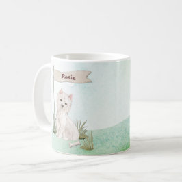 Taza De Café Nombre personalizado Perro Mascota Westie