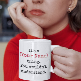 Taza De Café Nombre personalizado que no entendería de las cita