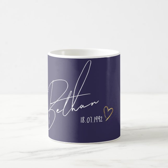 Taza De Café Nombre personalizado Regalo moderno (Centro)