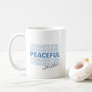 Taza De Café Nombre Personalizado Retro Azul Pacífico Ondulado 