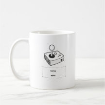 Nombre personalizado Retro Joystick Gamer Boceto