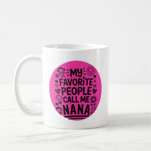 Taza De Café Nombre Personalizado Rosa Mi Gente Favorita Me Lla