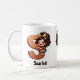 Taza De Café Nombre Personalizado & S Mañana Soñolienta Plaid P