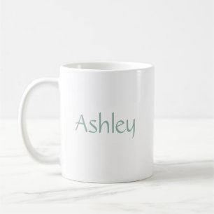 Taza De Café Nombre personalizado Sage